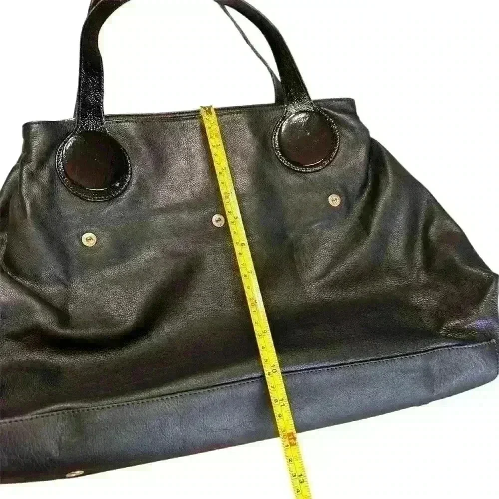 Goldenbleu black patent leather convertible purse‎